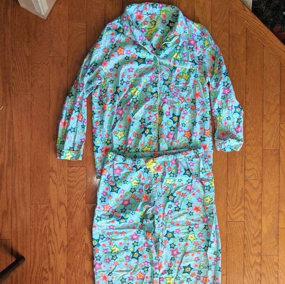 Victoria's Secret star print cotton PJ set large